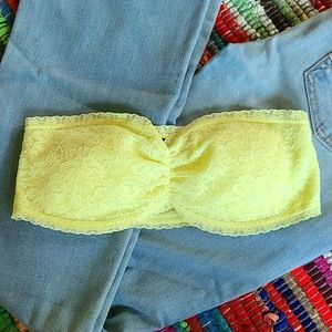 Light yellow lace Bandeau